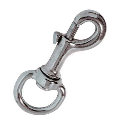 MOSCHETTONE REDINE OTTONE NICHELATO - + GIRELLO L.MM 82+3/4- 10 pezzi