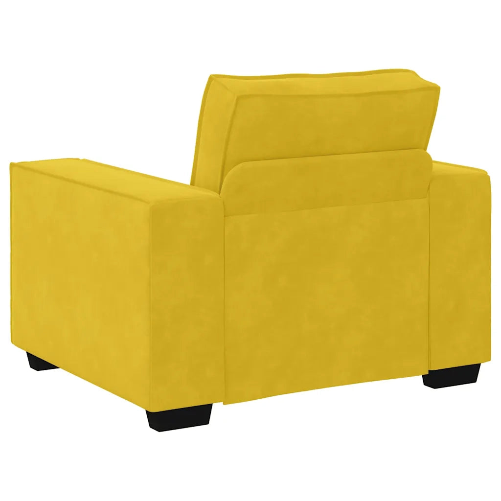 Divano Sedia-Poltrona-Sofa Relax Giallo 60 cm Velluto 671022