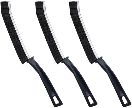 Set di 3 pennelli per pulizia angolare con setole dure - Ideale per la pulizia a fondo per la pulizia di finestre, bagni e giunti di pavimento