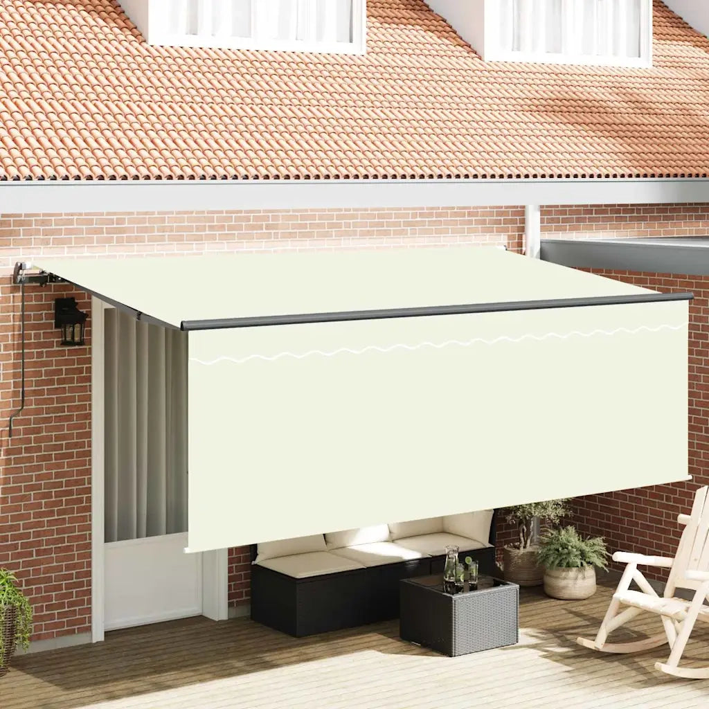 vidaXL Tenda con tende Crema 350 x 200 x 120 cm Tessuto e Metallo