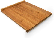 Pannello di taglio in bambù 25 x 38 x 45 cm con bordo di supporto doppio - Amichevole per il ambiente - Naturale