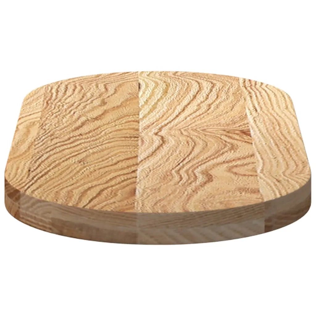 vidaXL Piano per Tavolo 80x40x4 cm in Rovere Massello Ovale
