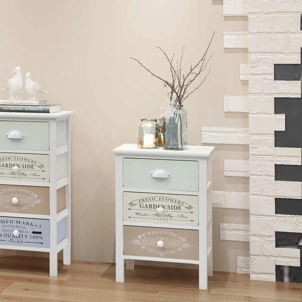 Mobile in Stile Francese con 3 Cassetti in Legno 242876