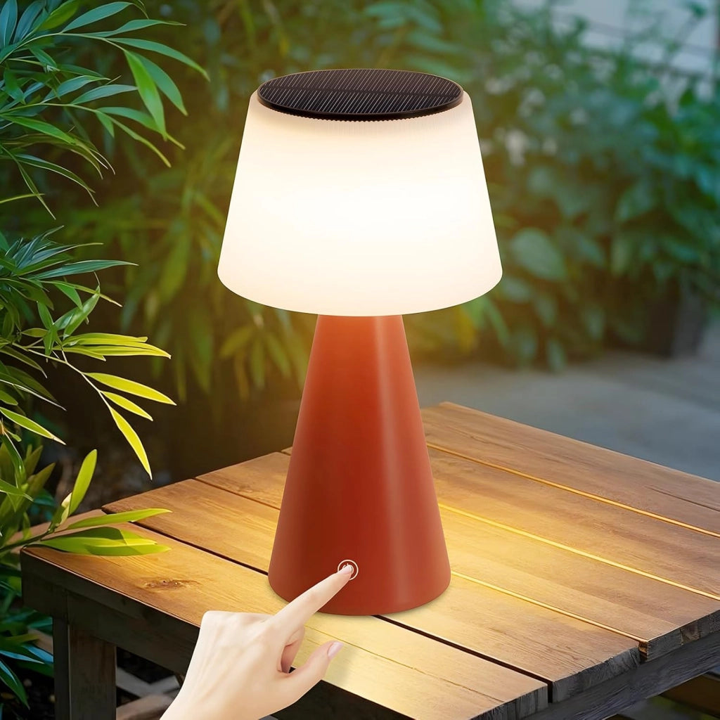 ZMH Lampada da tavolo LED wireless solare batteria moderna dimmerabile per giardino soggiorno comodino