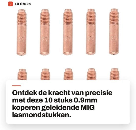 Lasmondstukken 10 Stuks - Sproeiers con Conduttore - Coper - Resistente all'Ossidazione - Alta Temperatura - Superficie Liscia - Contatti a Contatto a Laser