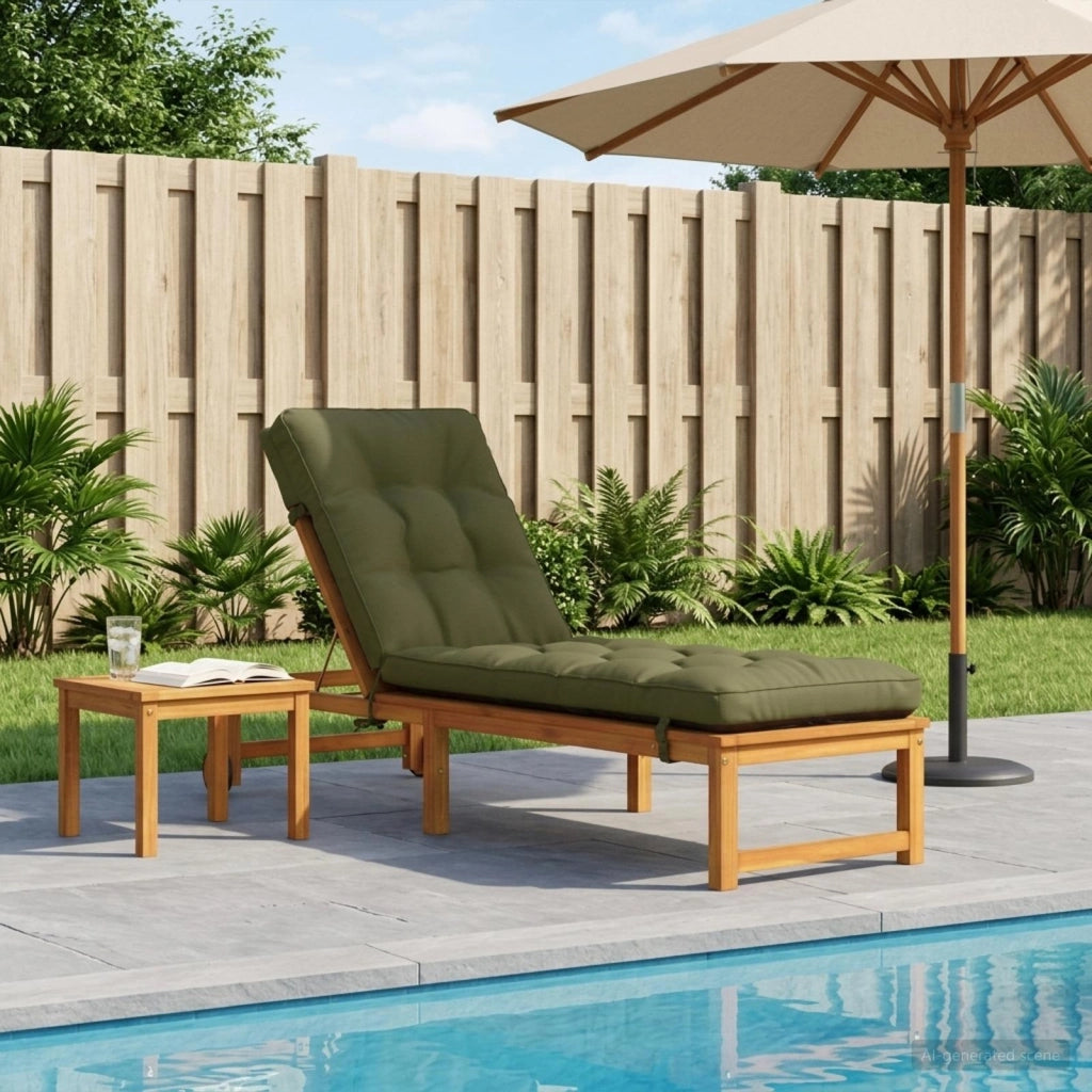 Cuscino per Lettino VIANEN 100% Poliestere Verde Oliva 953818