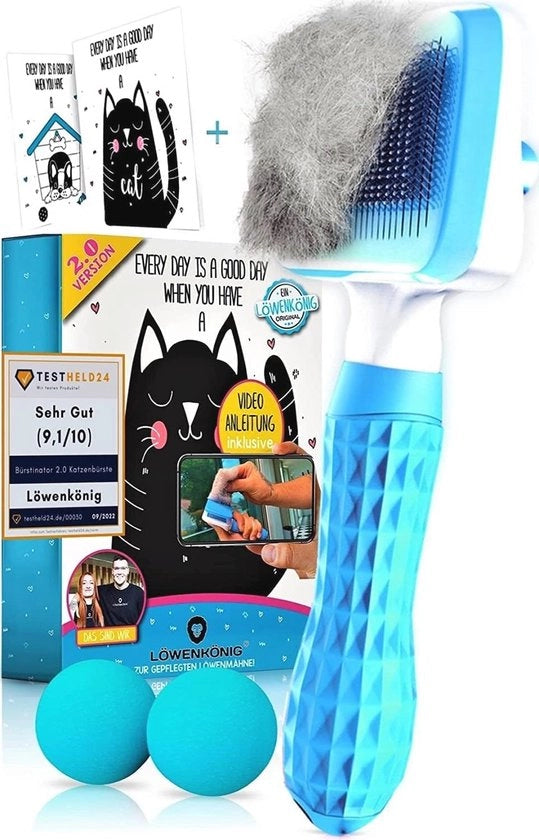 Borsetto auto-espungente per gatti e cani - adatto per pelo corto e lungo - rimuove pelo morto e sottopelo.