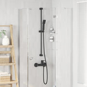 Set di doccia con soffione Nero 150 cm Acciaio Inox 42038967