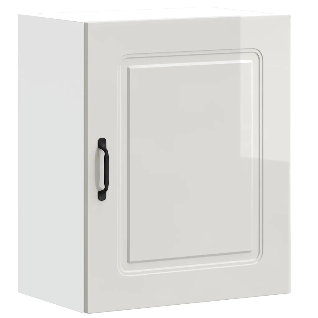 Pensili da cucina 2 pz Kalmar in Legno Multistrato Bianco Lucido 853562