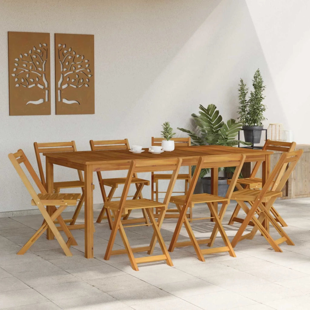 Sedie Bistro da Giardino 8 pcs Naturale 40 x 53 x 80 cm 3416286