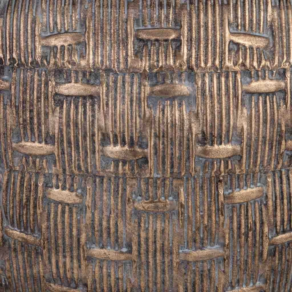 Vaso in metallo dorato 43,5x41,5x24h cm