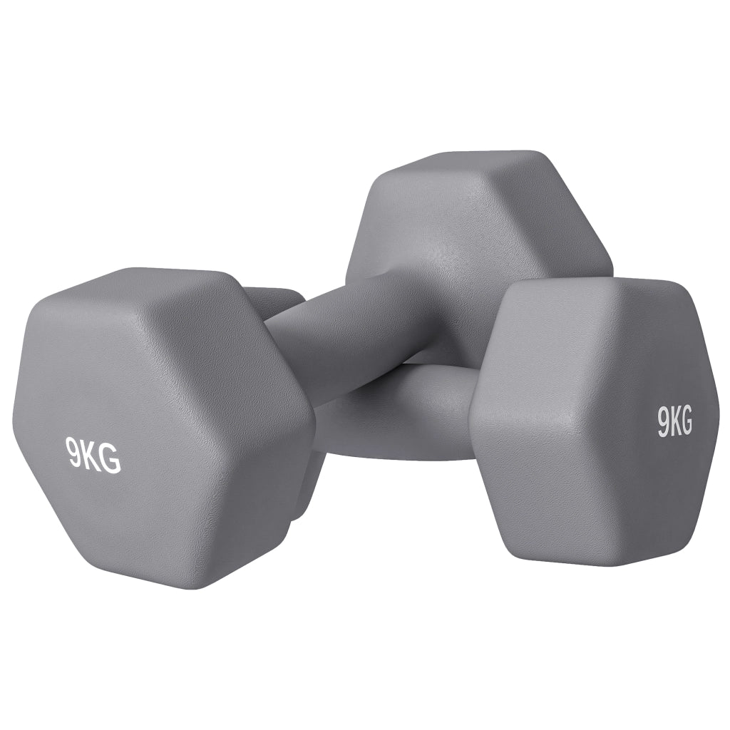 Manubri Esagonali da Palestra ¨C zephmum ¨C Grigio 9 kg 25x11x11 cm