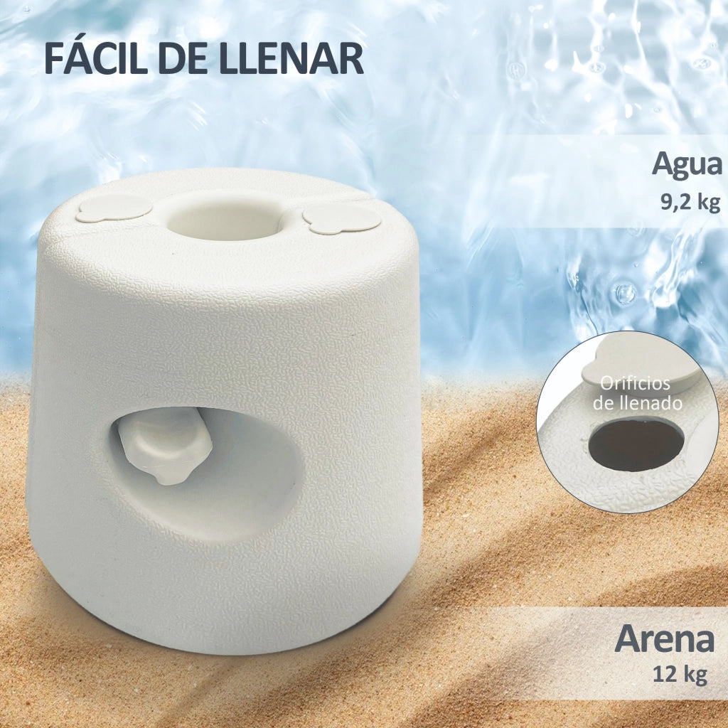 Set di 4 Pesi per Tende Pieghevoli ¨C Zephmum ¨C Bianco ?21,5/24x25,5 cm