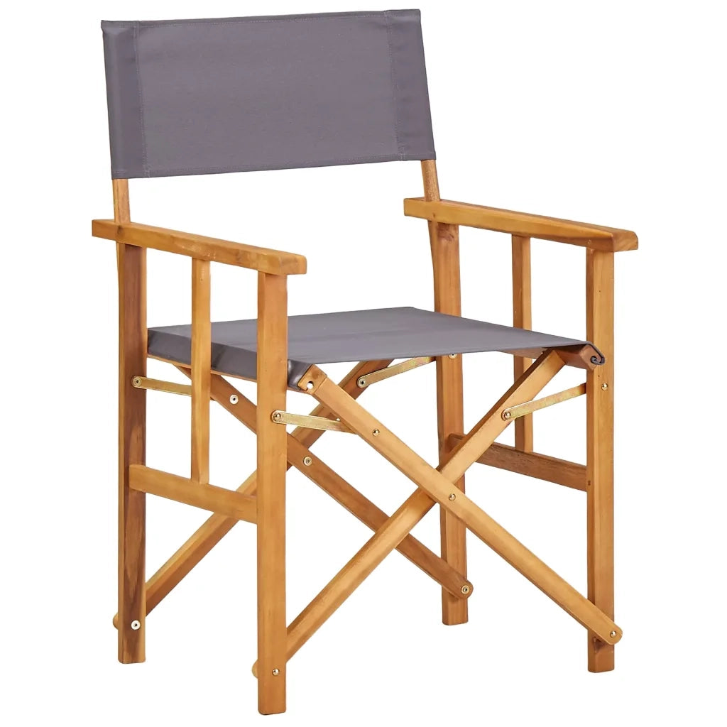 Sedie da Regista 2 pz in Legno Massello di Acacia 45947