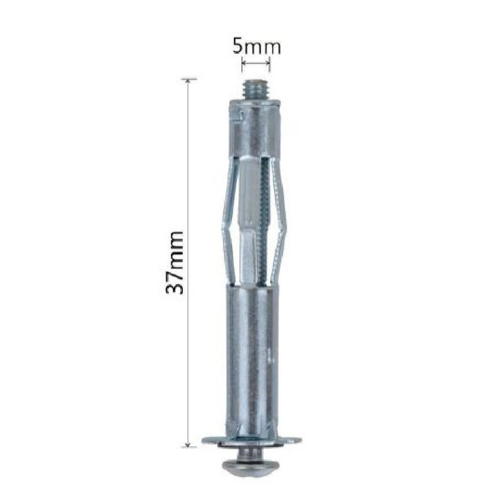Trade Shop - Set 3pz Tasselli Metallici Espandibili Viti A Espansione Stile I 5 X 37 Mm 92851 -