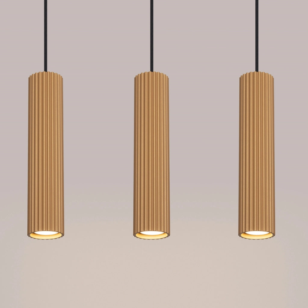 Sospensione moderna oro/nero 3 tubi GU10 GRAVIO Pure Lume