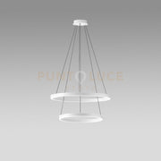 CRISEIDE S/2P - LAMPADARIO A SOSPENSIONE 2 LUCI BIANCO A LED 3000K 3200LM 60W(25W+35W) DIMMERABILE