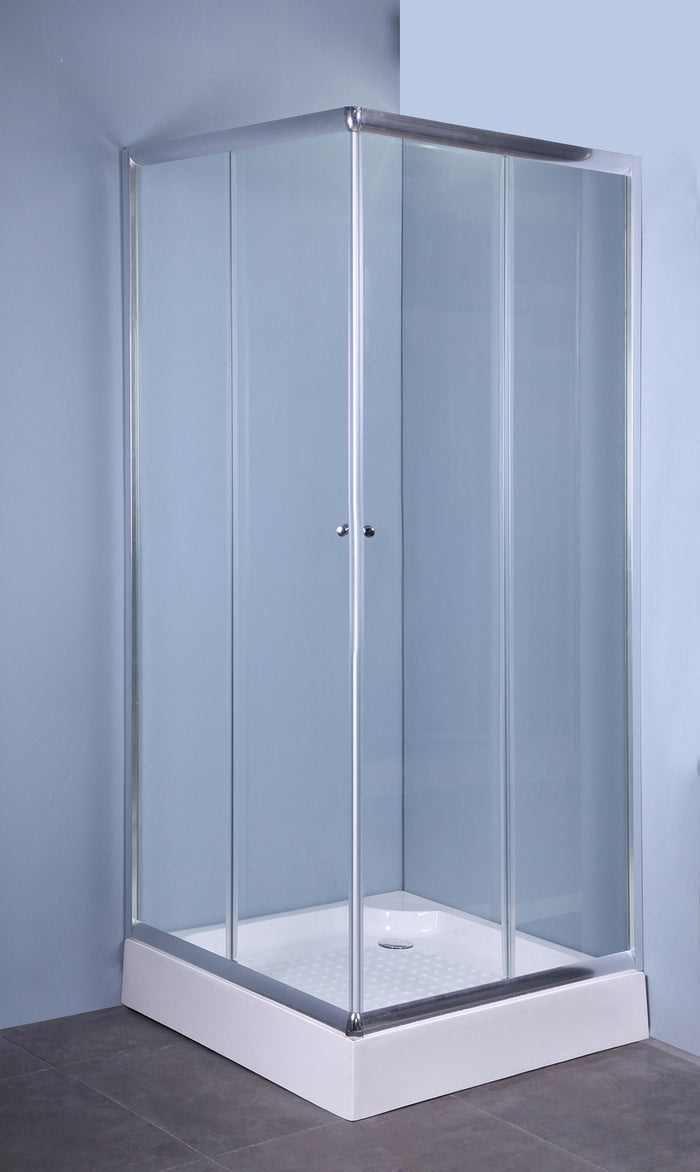 parete fissa in cristallo trasparente mm 4 cm 80 "iglo4" cod:ferx.95102