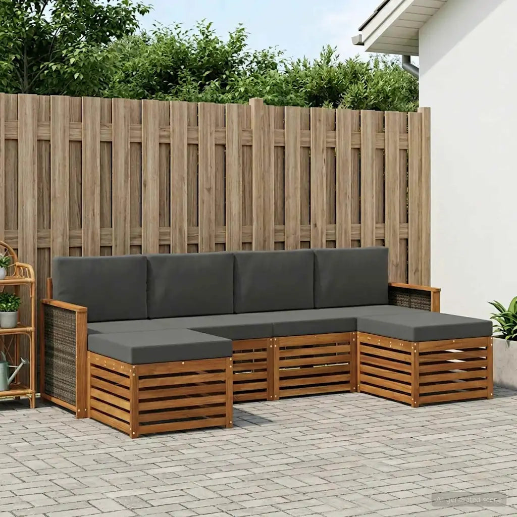 Set divani Legno di Acacia Massello 3384678