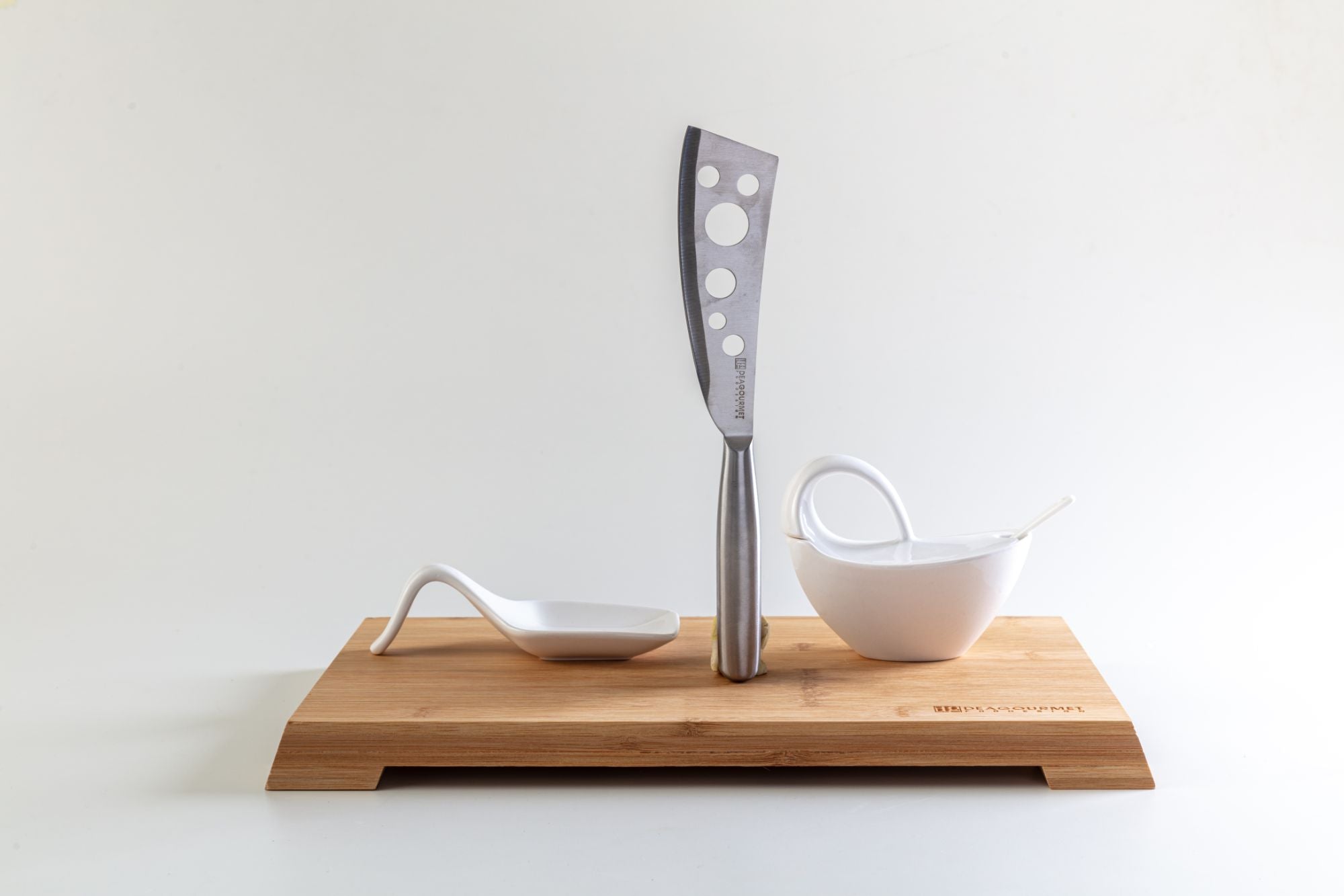 Kit Aperitivo Tagliere Legno Scuro 38,3x26,7x2,8 cm con Accessori