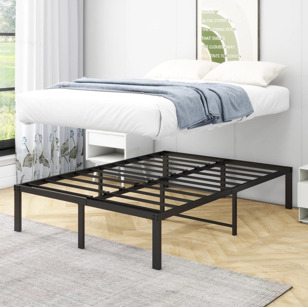 Struttura letto matrimoniale 120x200 cm in metallo con spazio sottostante