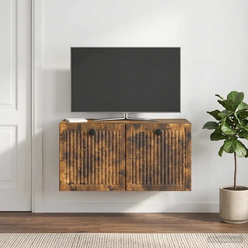 Mobile Porta TV da Muro Rovere Fumo 59,5 x 31 x 30 cm 898030