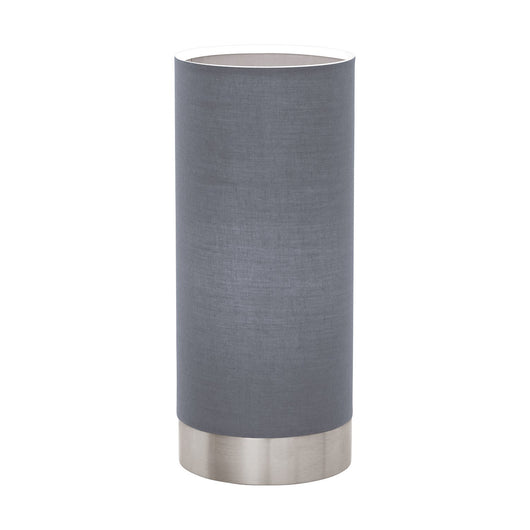 Lampada Da Tavolo Moderna Pasteri Acciaio Nichel Satinato 1 Luce E27