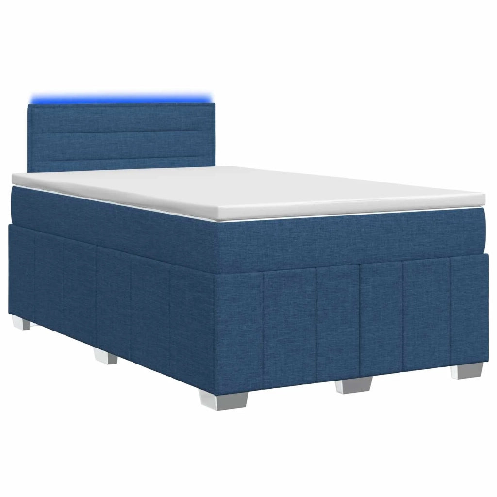 Letto box spring con materasso Blu 120 x 190 cm Tessuto 3452627