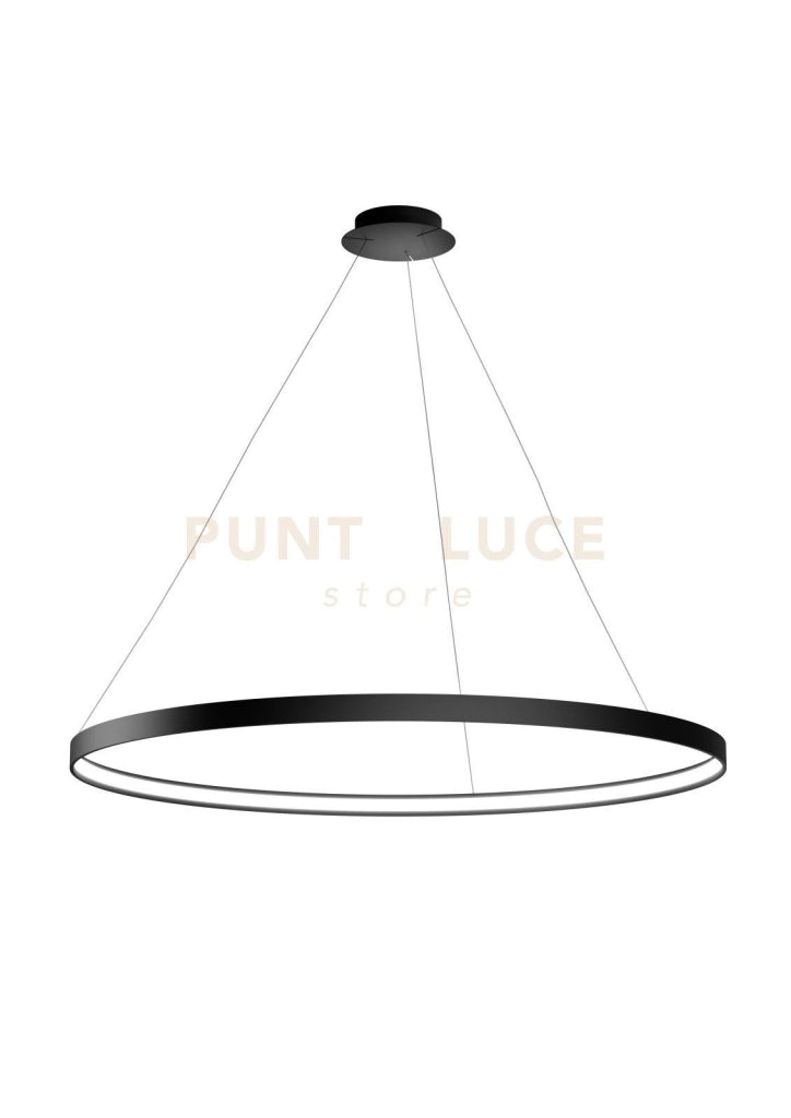 ANELLO SOSPENSIONE NERO VERNICIATO DIAM.109 cm 3000K 3832LM 65W