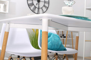 Tavolo da pranzo moderno bianco VALORA YURO 120 cm x 80 cm