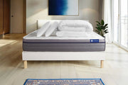 Pacchetto letto completo - Materasso 140x200cm + Box spring con doghe (kit) + 2 cuscini + Piumino - Actilatex Zen