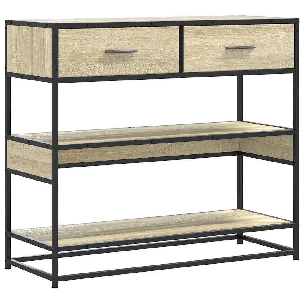 Tavolo Consolle | Tavolo d'Ingresso Rovere Sonoma 90x35x80 cm in Legno Multistrato