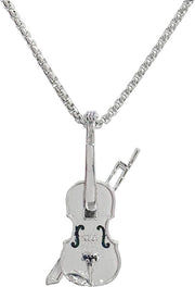 Accessorio musicale per violino a catena con disegno vintage, unisex, duraturo, rolo in acciaio resistente.