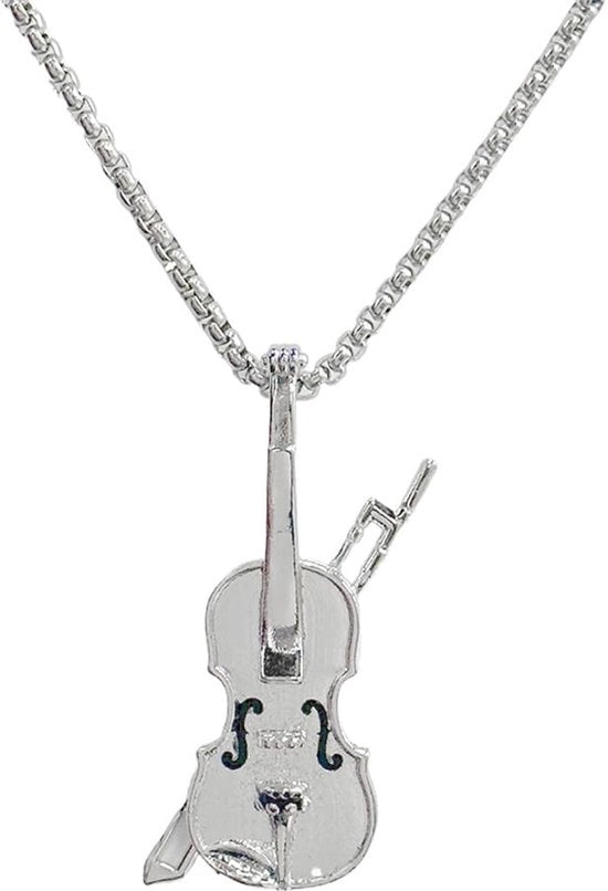 Accessorio musicale per violino a catena con disegno vintage, unisex, duraturo, rolo in acciaio resistente.
