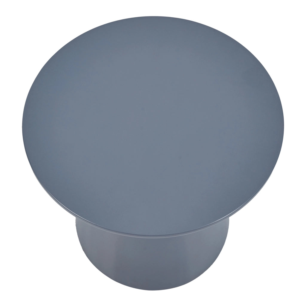 Tavolino da caffè Nyd Base a Cono Troncato e Piano Rotondo 40 x Ø44 cm Blu Grigiastro [en.casa]