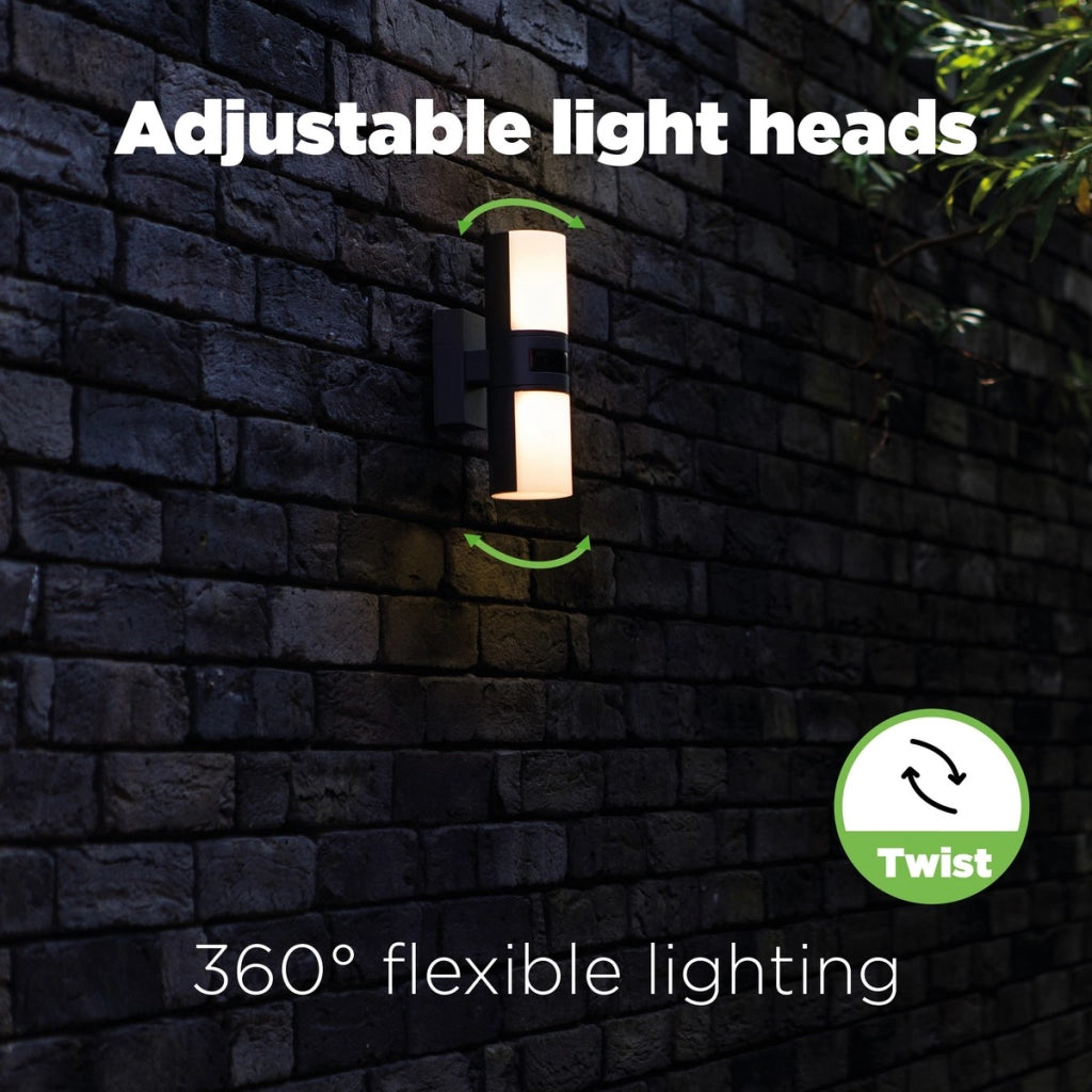 Applique esterna CYRA LED 15W sensore antracite Lutec