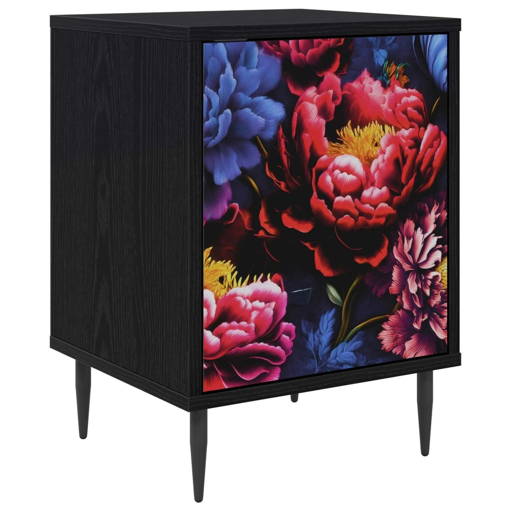 Armadio da Notte KIEL Rovere Nero 36 x 33 x 51 cm 8007257