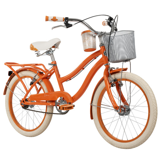 Bicicletta da 20" per Bambini e Ragazzi Telaio Hi-Ten Freni V-Brake Cruise Deluxe Arancione