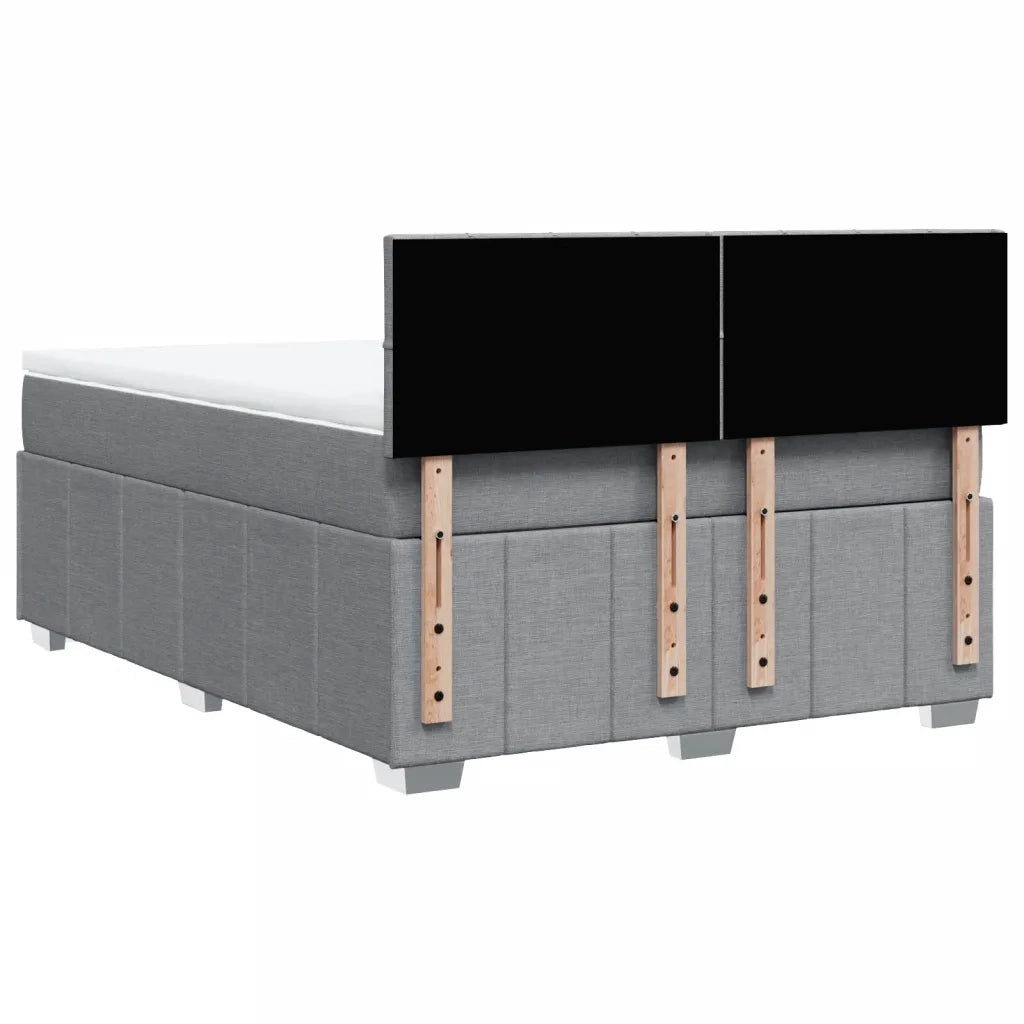 Giroletto a Molle con Materasso Grigio Chiaro 140x190cm Tessuto 3289363