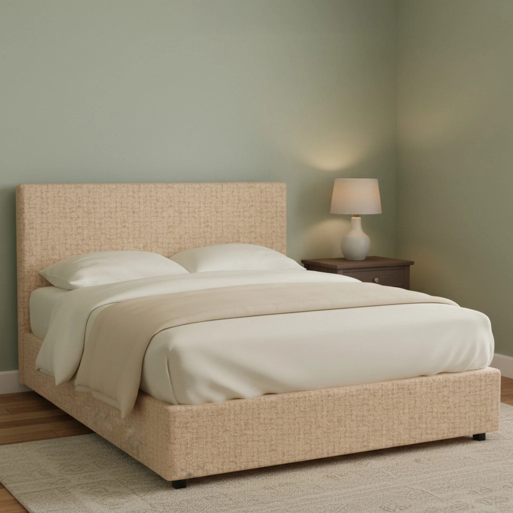 Redditch, Letto Piazza e Mezza Sfoderabile Made in Italy, Beige