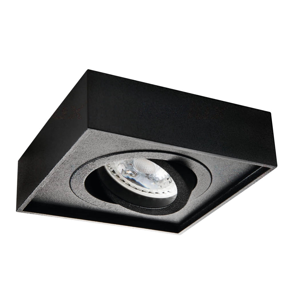 Faretto da soffitto Kanlux MINI GORD quadrato nero GU10