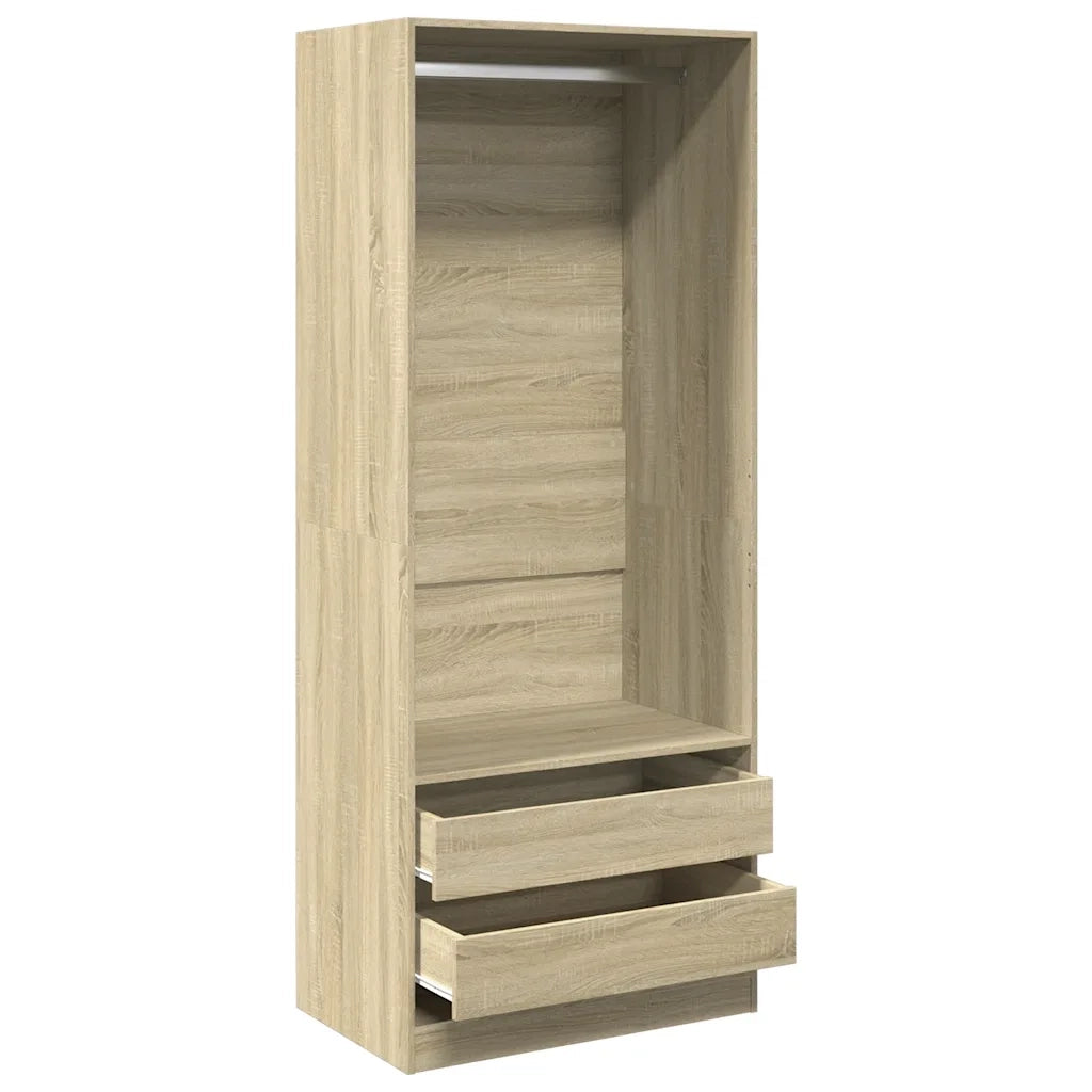 Armadio Rovere Sonoma 80x50x200 cm in Legno Multistrato