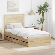Struttura del letto con cassetto Rovere Sonoma 100 x 200 cm 3409869