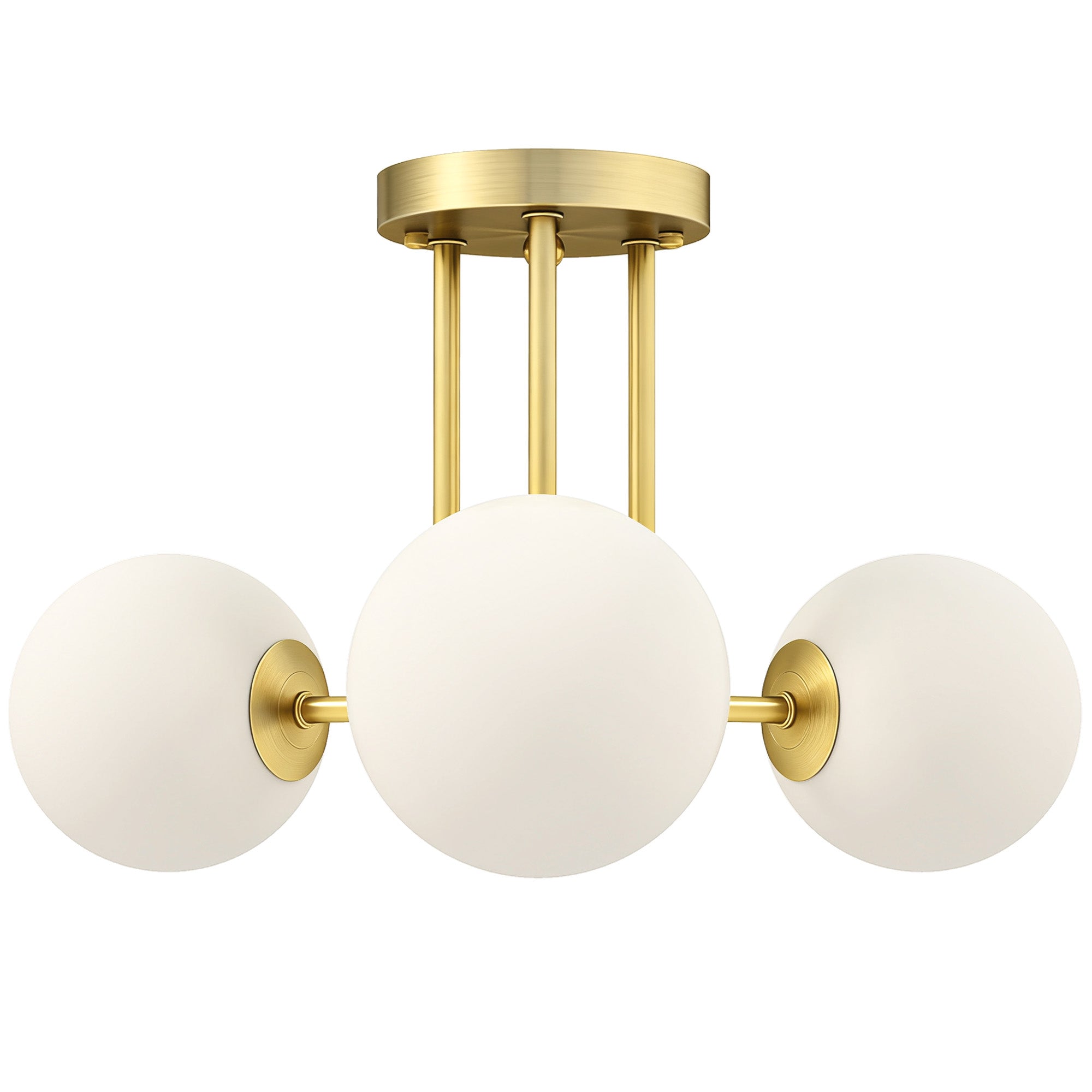 Lampadario da Soffitto Vintage 42x42x26.5 cm con 3 Punti Luce Attacchi G9 in Metallo e Plastica Oro