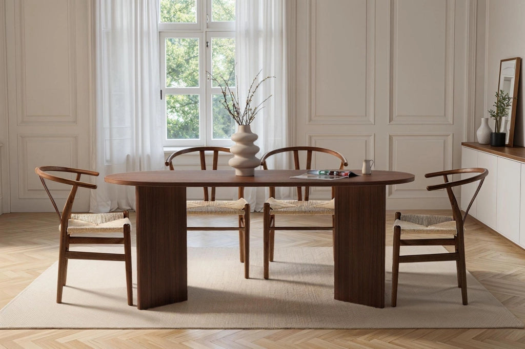Tavolo da pranzo in legno "Sablin" - 180 x 89 x 75 cm - Noce