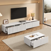 Mobile TV e Tavolino da Salotto ¨C MINIMAL ¨C Legno, Moderno, con Ante e Vano Porta