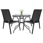 Set bistrot da giardino Island con tavolo e 2 sedie Sofia