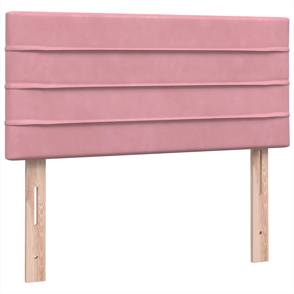 Giroletto a Molle con Materasso Rosa 80x220 cm Velluto