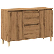 Buffet credenza cassettiera mobiletto mobile contenitore organizer cucina soggiorno salotto fatto a mano 102 x 35 x 70 cm legno ingegnerizzato marrone 02_0030807