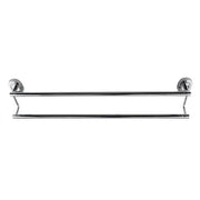 Trade Shop - Portasciugamani Porta Asciugamano Doppio Cromato 60cm Accessorio Da Bagno 69197 -
